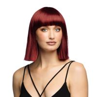Pruik Djamilla - roodbruin - dames - verkleed pruiken - carnaval