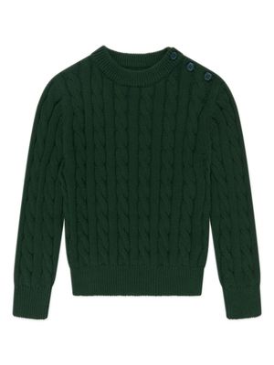 Rachel Riley pull en maille torsadée - Vert