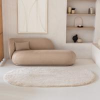 Vloerkleed Comfy Ovaal Beige Scandinavisch 150x230 Cm Hoogpolig Grandstone - Dekbed-Discounter.nl