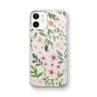 Botanical sweet flower heaven: iPhone 12 mini Transparant Hoesje