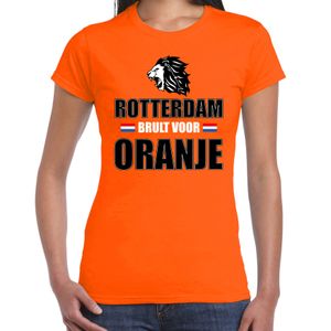 Oranje t-shirt Rotterdam brult voor oranje dames - Holland / Nederland supporter shirt EK/ WK