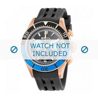 Horlogeband Breil BW0406 Rubber Zwart 22mm