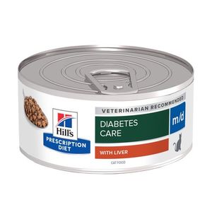 Hill&apos;s Prescription Diet m/d Diabetes Care kattenvoer nat met Lever 156g blik