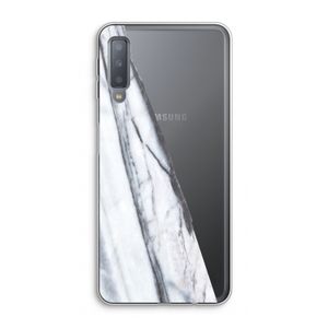 Gestreepte marmer: Samsung Galaxy A7 (2018) Transparant Hoesje