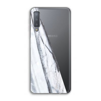 Gestreepte marmer: Samsung Galaxy A7 (2018) Transparant Hoesje
