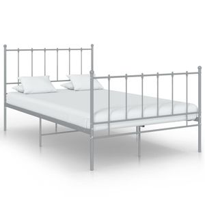 Bedframe metaal grijs 120x200 cm