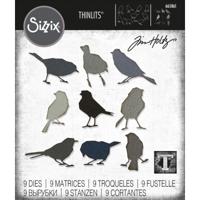 Sizzix • tim holtz thinlits die set silhouette birds 9pcs