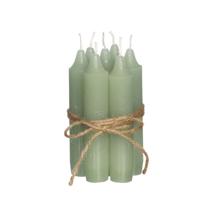 Diner kaarsen set 7 stuks H. 11 cm groen - Hortus