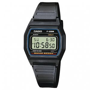 Horlogeband Casio F-28W-1QY / 71607366 Kunststof/Plastic Zwart 18mm