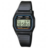 Horlogeband Casio F-28W-1QY / 71607366 Kunststof/Plastic Zwart 18mm