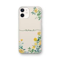 Gele bloemen: iPhone 12 Transparant Hoesje