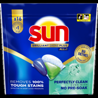 Sun Brilliant Shine Plus Vaatwascapsules Allin 1 16 capsules bij Jumbo