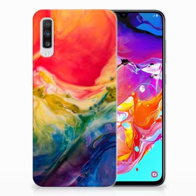 Smartphone hoesje Samsung Galaxy A70 Watercolor Dark Smartphone hoesje Samsung Galaxy A70 Watercolor Dark