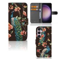 Samsung Galaxy S24 Plus | Telefoonhoesje | Met pasjeshouder | Pauw met Bloemen