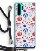 Bloemetjes: Huawei P30 Pro Transparant Hoesje met koord