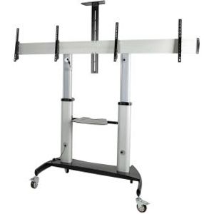 StarTech.com STNDMTVDUO tv-bevestiging 152,4 cm (60 ) Zwart, Zilver