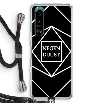 Negenduust geometrisch: Sony Xperia 5 III Transparant Hoesje met koord