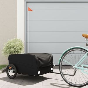 Fietstrailer 45 kg ijzer zwart