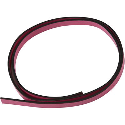 Creativ Company Band van imitatie leer, b: 10 mm, dikte 3 mm, roze, 1 m/ 1 doos