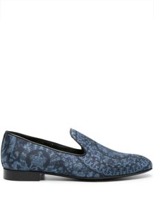 Versace chaussons à imprimé Barocco - Bleu