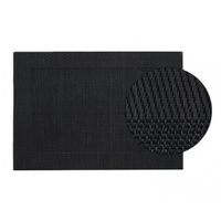 Zwart gevlochten placemat van kunststof 45 x 30 cm - thumbnail