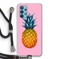 Grote ananas: Samsung Galaxy A32 4G Transparant Hoesje met koord