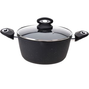 Zwarte braadpan met anti-aanbak laag 24 cm