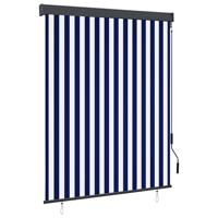 VidaXL Rolgordijn voor buiten 140x250 cm blauw en wit