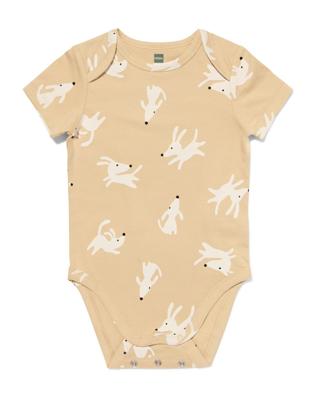 HEMA Baby meegroeiromper honden naturel (naturel)