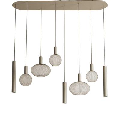Hanglamp Como plat ovaal quartz