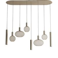 Hanglamp Como plat ovaal quartz