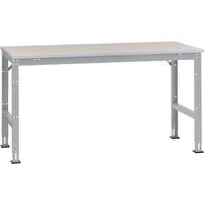 Manuflex AU6107.9006 Werk aanschuiftafel universele standaard met kunststof plaat, bxdxh = 1750 x 1200 x 760-870 mm Aluminium-zilver