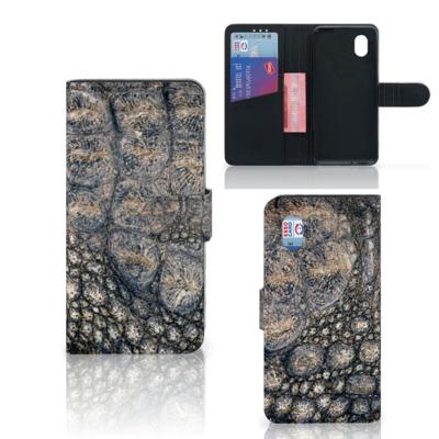 Alcatel 1B (2020) | Telefoonhoesje | Met pasjeshouder | Krokodillenprint