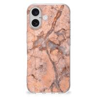 iPhone 16 | TPU | Siliconen hoesje | Marmer Oranje