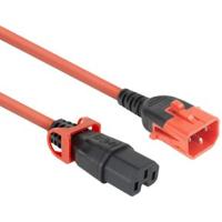 ACT Netsnoer C14 IEC Lock+ Dual Locking - C15 IEC Lock+ rood 3 m. PC3877