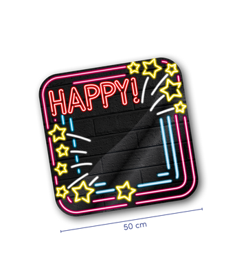 Huldeschild neon blanco