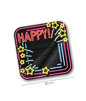 Huldeschild neon blanco