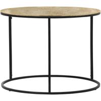 Trion Pado Ronde Bijzettafel 60cm Zwart Goud Metaal