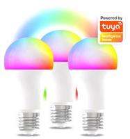 Denver LED GLS mat RGB E27 9W 3-pack dimbaar SMART Wi-Fi TUYA - LED5040 Denver LED GLS mat RGB E27 9W 3-pack dimbaar SMART Wi-Fi TUYA - LED5040