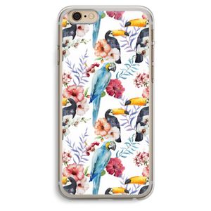 Bloemen tukan: iPhone 6 Plus / 6S Plus Transparant Hoesje
