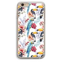 Bloemen tukan: iPhone 6 Plus / 6S Plus Transparant Hoesje