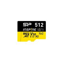 Geheugenkaart Silicon Power Inspire 512 GB MicroSDXC V30 UHS-I U3 A2 4K + adapter (SP512GBSTXLA2V1NSP)
