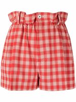 Miu Miu short à taille froncée - Rouge