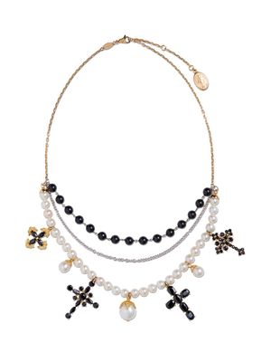 Dolce & Gabbana collier Sicily en or jaune et blanc 18ct serti de saphirs