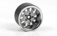 RC4WD 1.9 5 Lug Steel Wheels w/Beauty Ring (Silver) (Z-W0327)