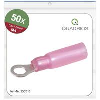 Quadrios 23C516 Ringkabelschoen Dwarsdoorsnede (max.): 1.5 mm² Gat diameter: 4.3 mm Deels geïsoleerd Rood 50 stuk(s)
