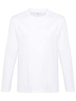 Brunello Cucinelli t-shirt en coton à manches longues - Blanc