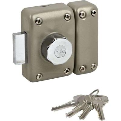 YALE - YV25BT-40 Knoop- en cilinderslot 5 pinnen diameter 23 mm - lengte 40 mm - 4 sleutels - beige
