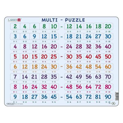 Selecta Larsen legpuzzel leren rekenen - tafels, 80st.