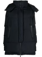 Herno short A-Line padded hooded coat - Bleu - thumbnail